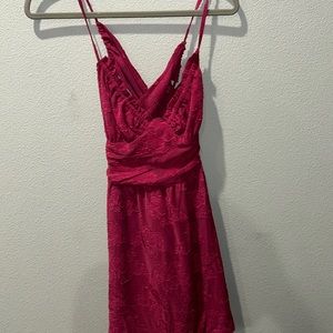 Spaghetti strap corset back floral dress large never worn